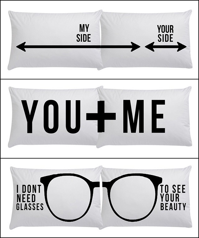 Minimalist Pillowcases Printed With Cute Messages