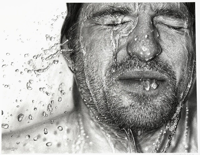 Hiperrealismo. Drawn-Face-Art-Print-Dirk-Dzimirsky