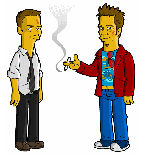 Read more about the article Tyler Durden and The Narrator Simpsonized