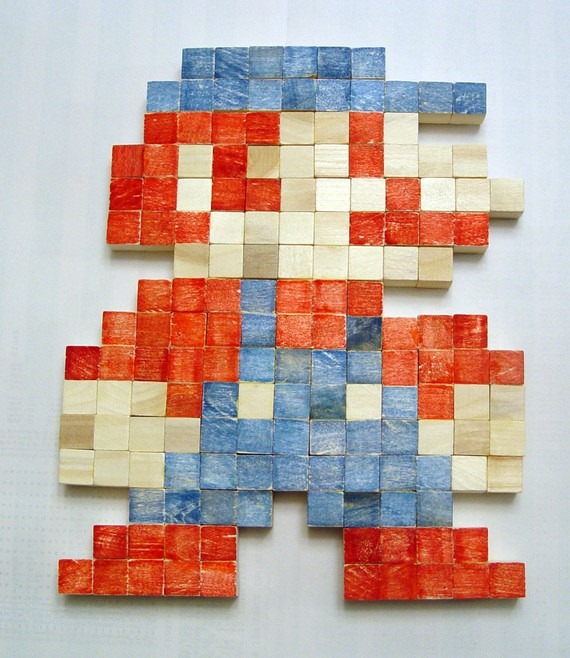 Read more about the article Wooden Pixel Art Mario