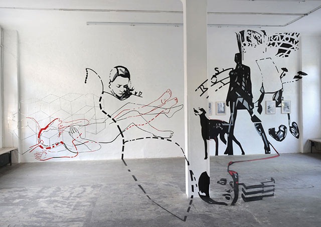 Read more about the article Joerg Mandernach’s Amazing Tape Art Installation