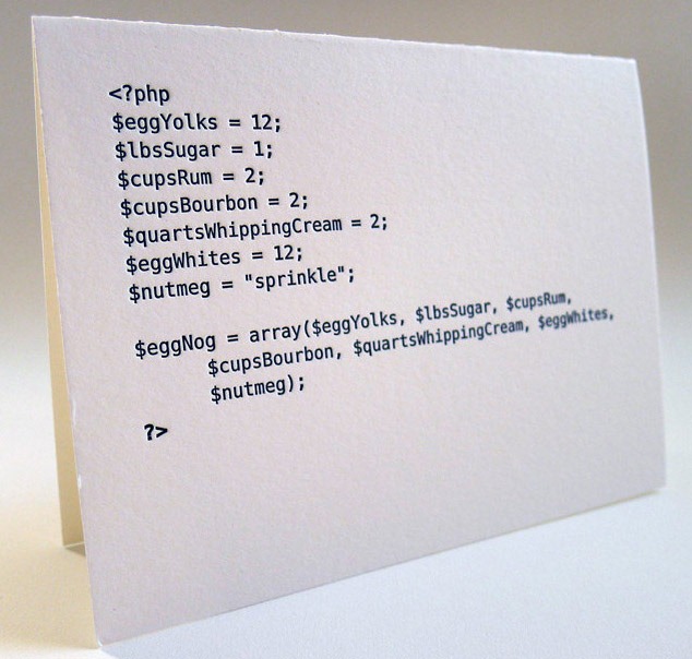 Read more about the article Recipe for Egg Nog in Code – Greeting Card