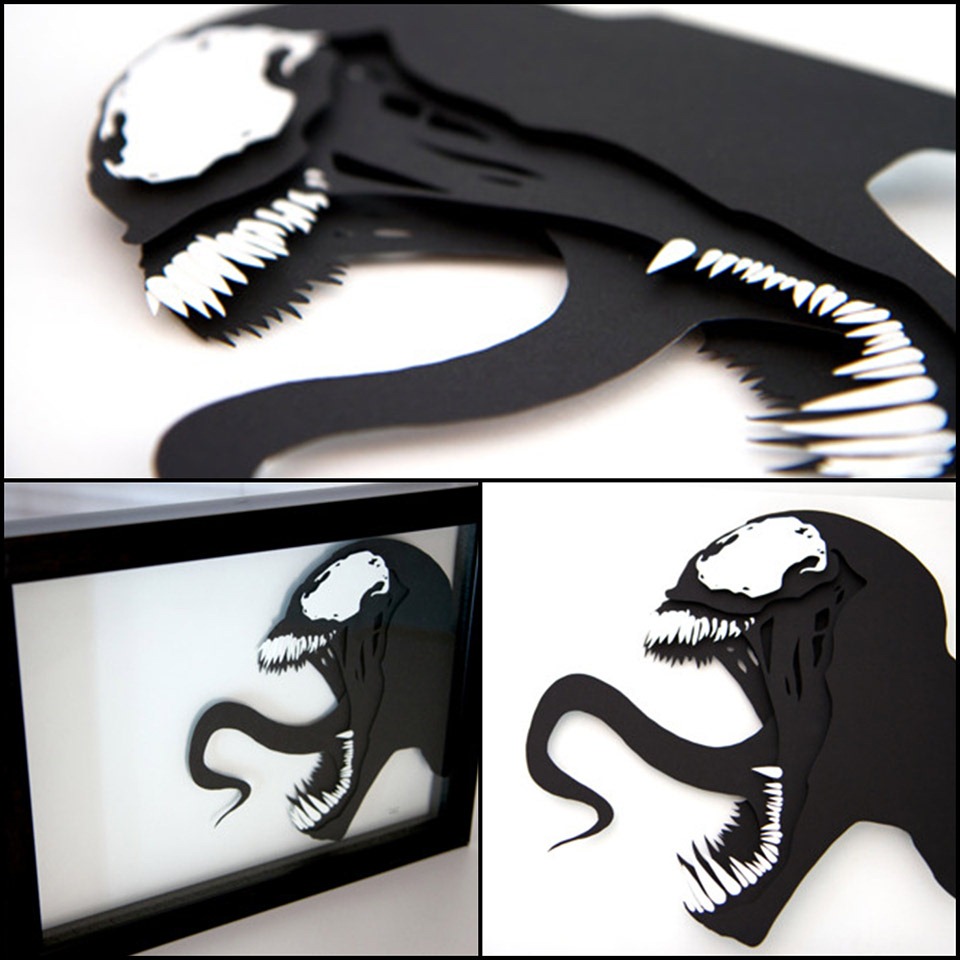 Read more about the article Venom – 3D Hand Cut Paper Craft by Will Pigg