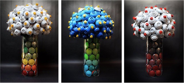 Read more about the article Flower Bouquets Made With Discarded Spray Cans