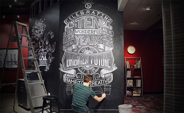 Read more about the article Nathan Yoder’s Hand Lettered Chalk Typography