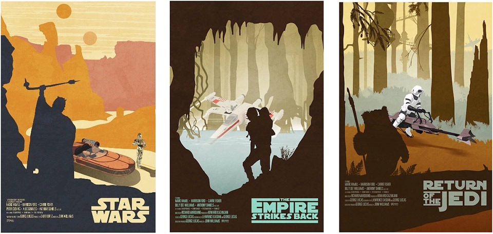 Read more about the article Original Star Wars Trilogy Posters by Drew Roberts