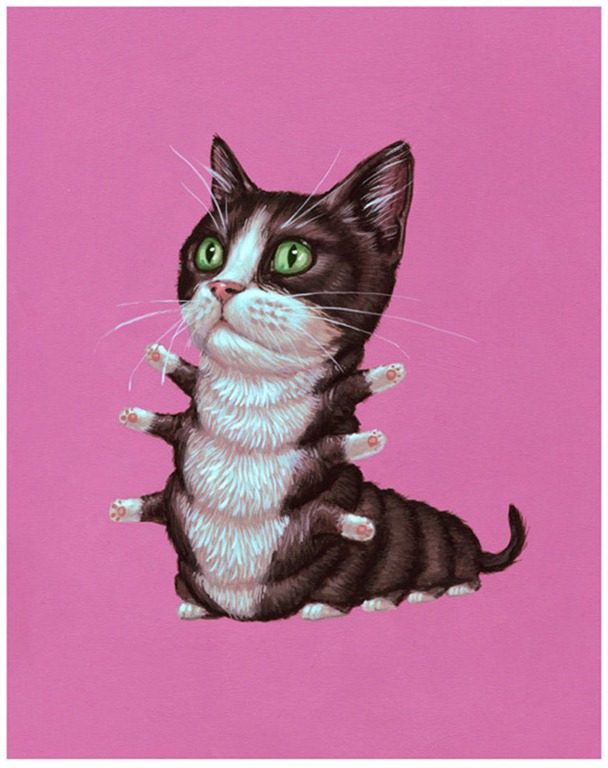 Read more about the article “Tuxedo Cat,” A Surreal Print by Casey Jones