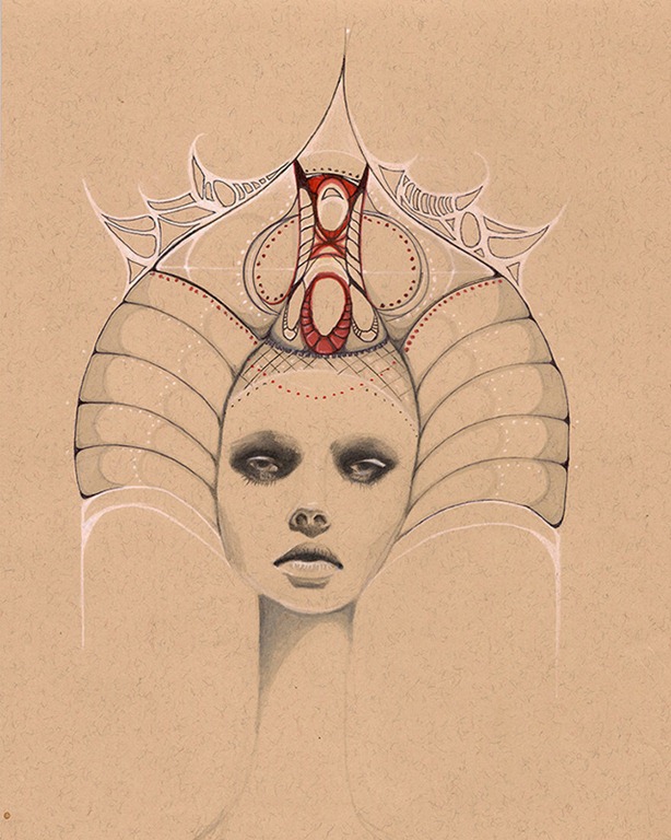 Read more about the article Illustrations of Regally-Beautiful Women in Elaborate Headdresses by Ivette Cabrera