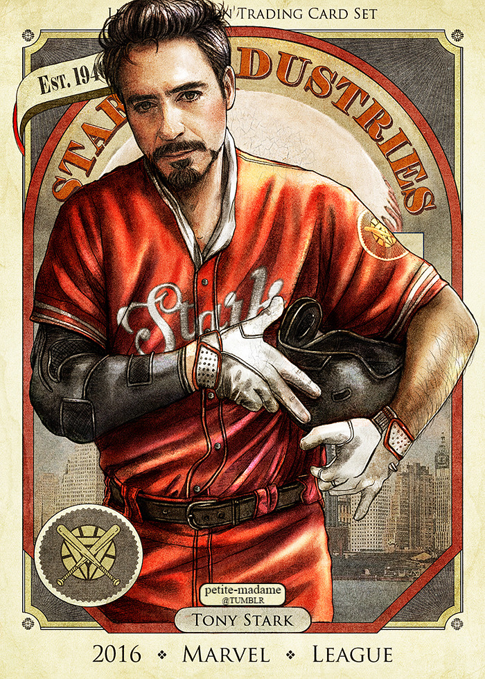 Read more about the article Vintage Baseball Trading Cards Inspired By ‘Team Captain America Vs Team Iron Man’